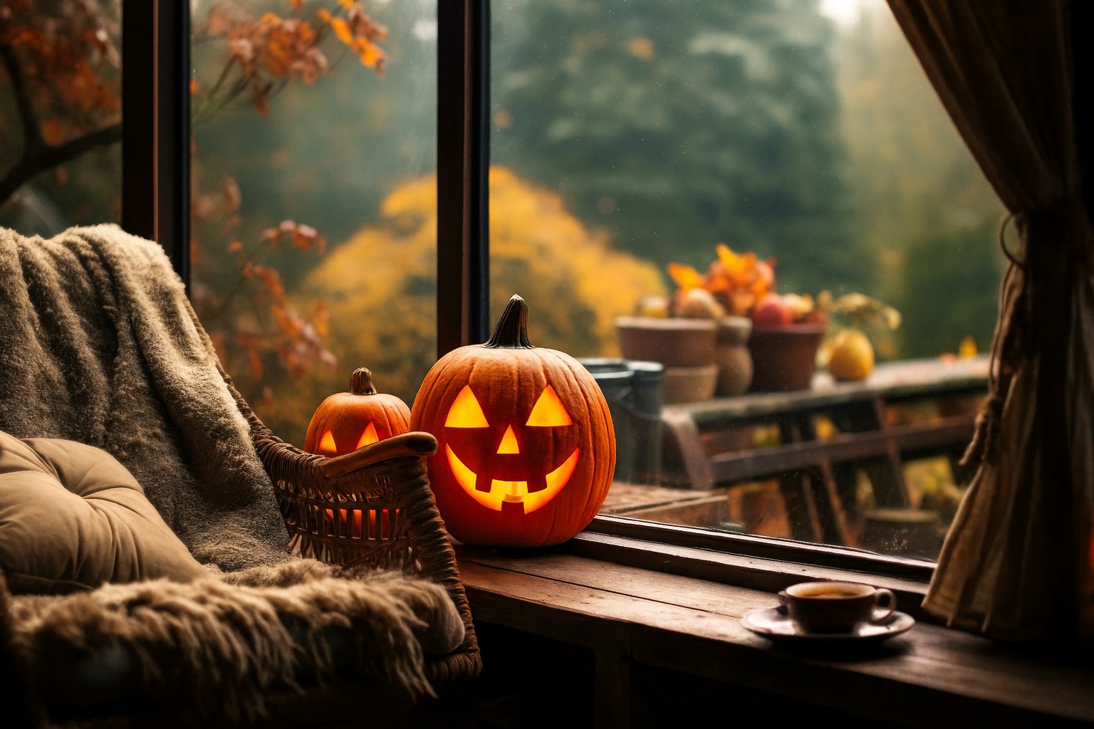Fall Sunroom Maintenance Tips + Halloween Decorating Ideas