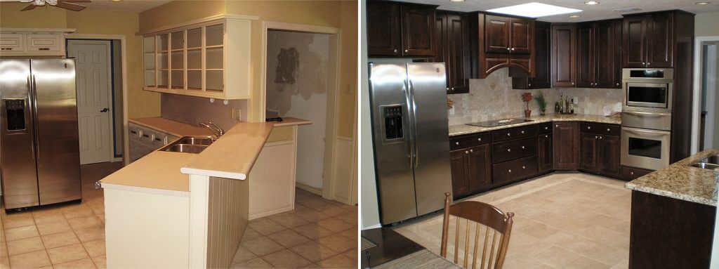 Kitchen Remodel before and after comparison